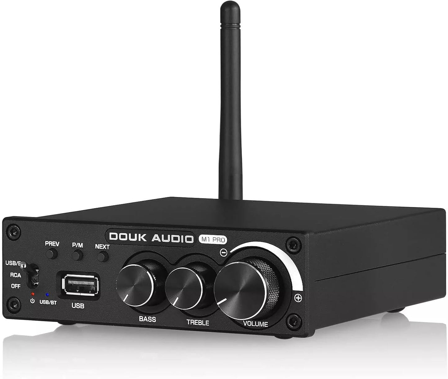 Douk Audio 320W Bluetooth 5.0 Hifi-Verstärker Empfänger 2.0-Kanal Stereo Power Amplifier Subwoofer Amp Mini Class D Integrierter Verstärker USB Music Player Für Passivlautsprecher Zu Hause (M1 PRO)