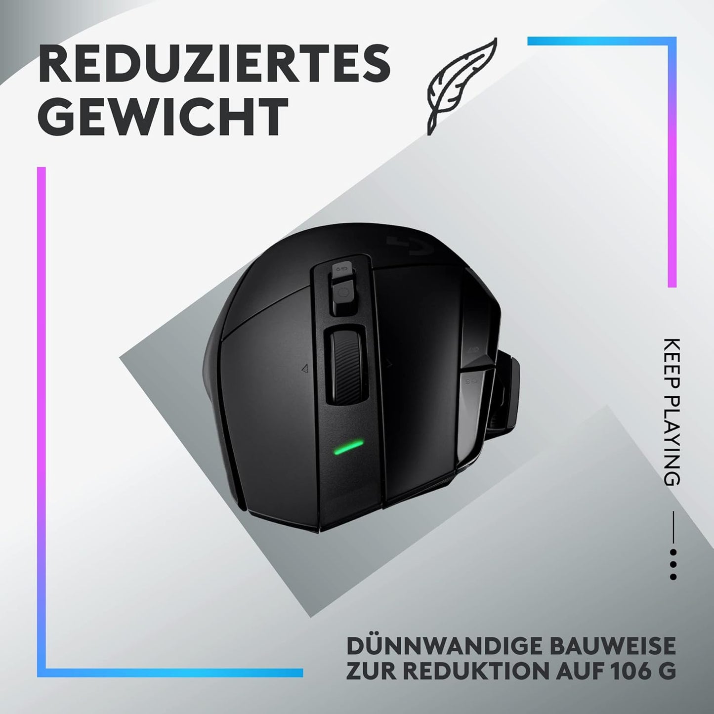 Logitech G502 X plus LIGHTSPEED Kabellose Rgb-Gaming-Maus - Optische Maus Mit LIGHTFORCE Hybridschaltern, LIGHTSYNC RGB, HERO 25K Gaming-Sensor, Kompatibel Mit PC - Macos/Windows - Schwarz