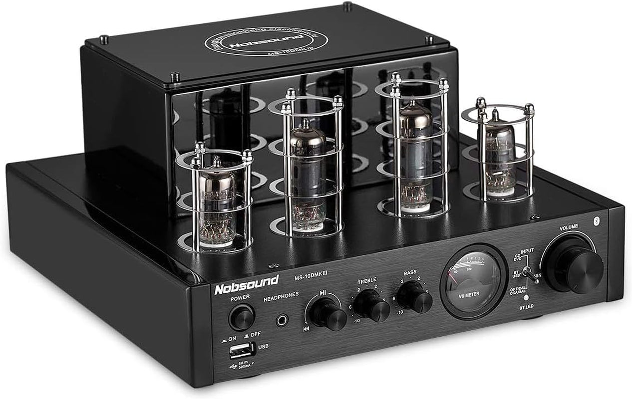 Nobsound MS-10D MKIII Hifi Röhrenverstärker: Bluetooth Hybrid Röhren-Endstufe Stereo Subwoofer Amplifier Usb/Optisch/Koax
