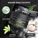 Charcoal Salicylic Acid Face Scrub for Men, Gesichtspeeling Für Männer, Reduziert Mitesser, Akne, Verstopfte Poren, Ölkontrolle, Rasurvorbereitung Für Männer, Mit Gesichtsreinigungsbürste