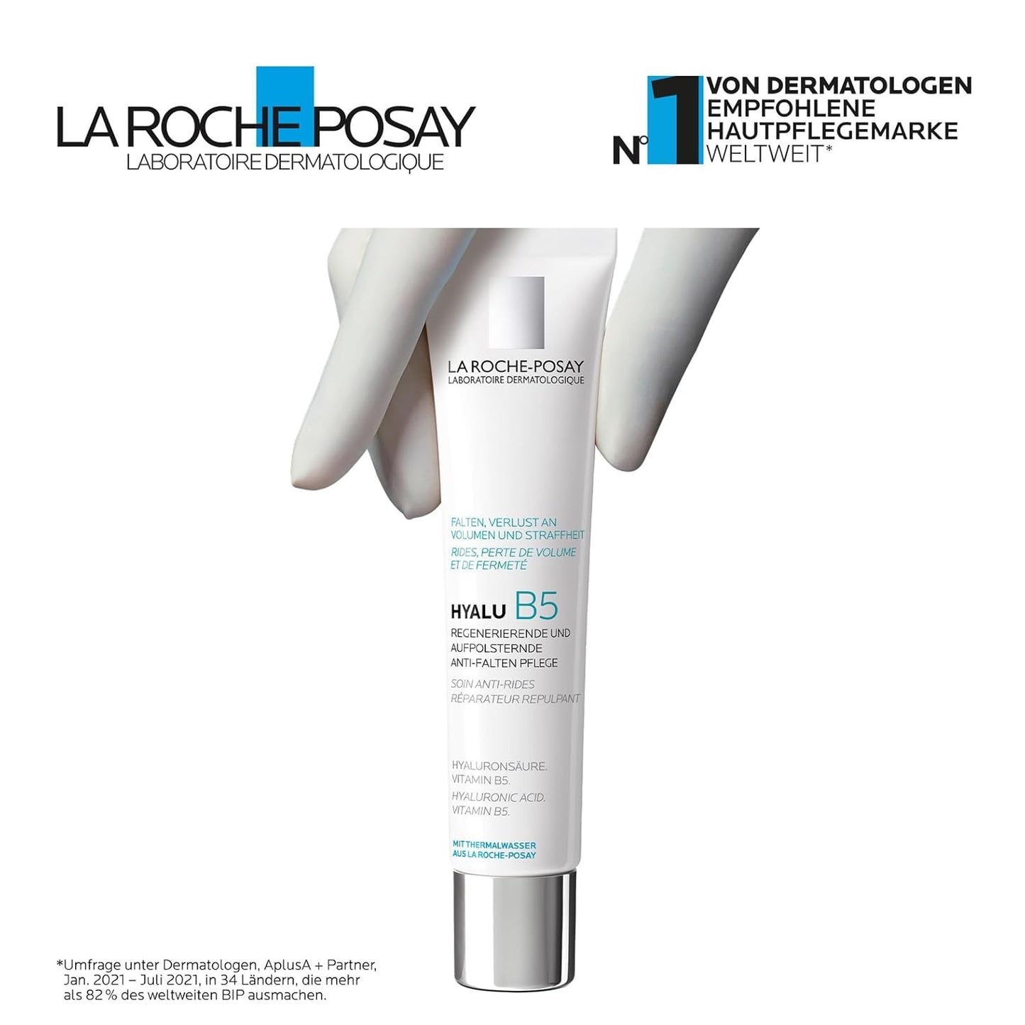 La Roche Posay Anti-Aging-Creme, Für Empfindliche Haut, Regenerierend Und Aufpolsternd, Mit Kurz- Und Langkettigem Hyaluron Und Vitamin B5, Hyalu B5 Pflege, 40 Ml