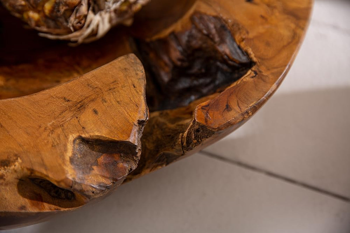 Massive Schale NATURE ROOT - 40Cm - Natur - Teakholz Wurzelholz