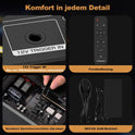 D1 2-Kanal Bluetooth Verstärker: Hifi 300W×2 Stereo Amplifier Mit HPF | Digitalem Vu-Meter | SUB Pre-Out | Symmetrischem Trs-Eingang | Klangregelung & Fernbedienung Für Heimkino- Und Regalla