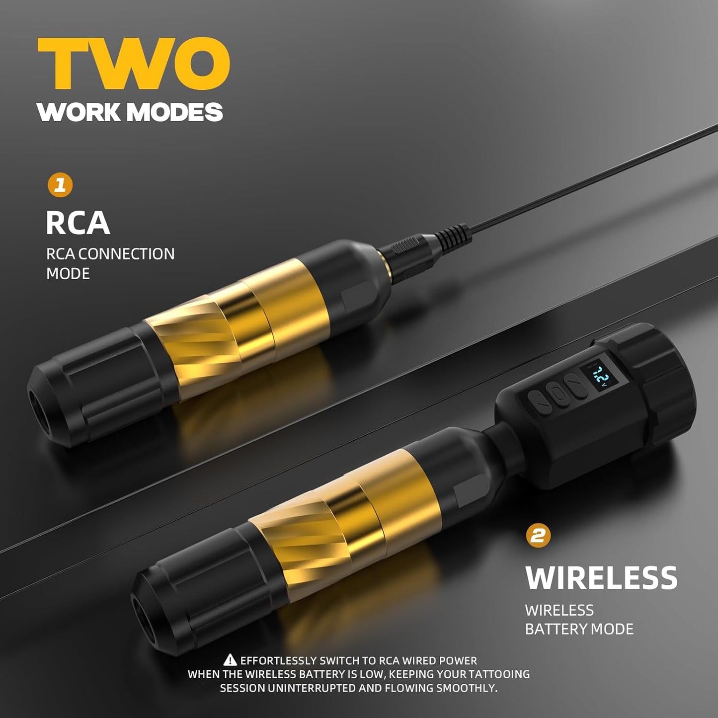 Tattoo Maschine Set Kabellos Mit 2Stk 1500Mah Led-Digitalanzeige Tattoo Akku 20Stk Tattoo Nadeln 11 Tattoo Farbe,Tattoo Starter Set Komplett Für Anfänger Und Tattoo Künstler