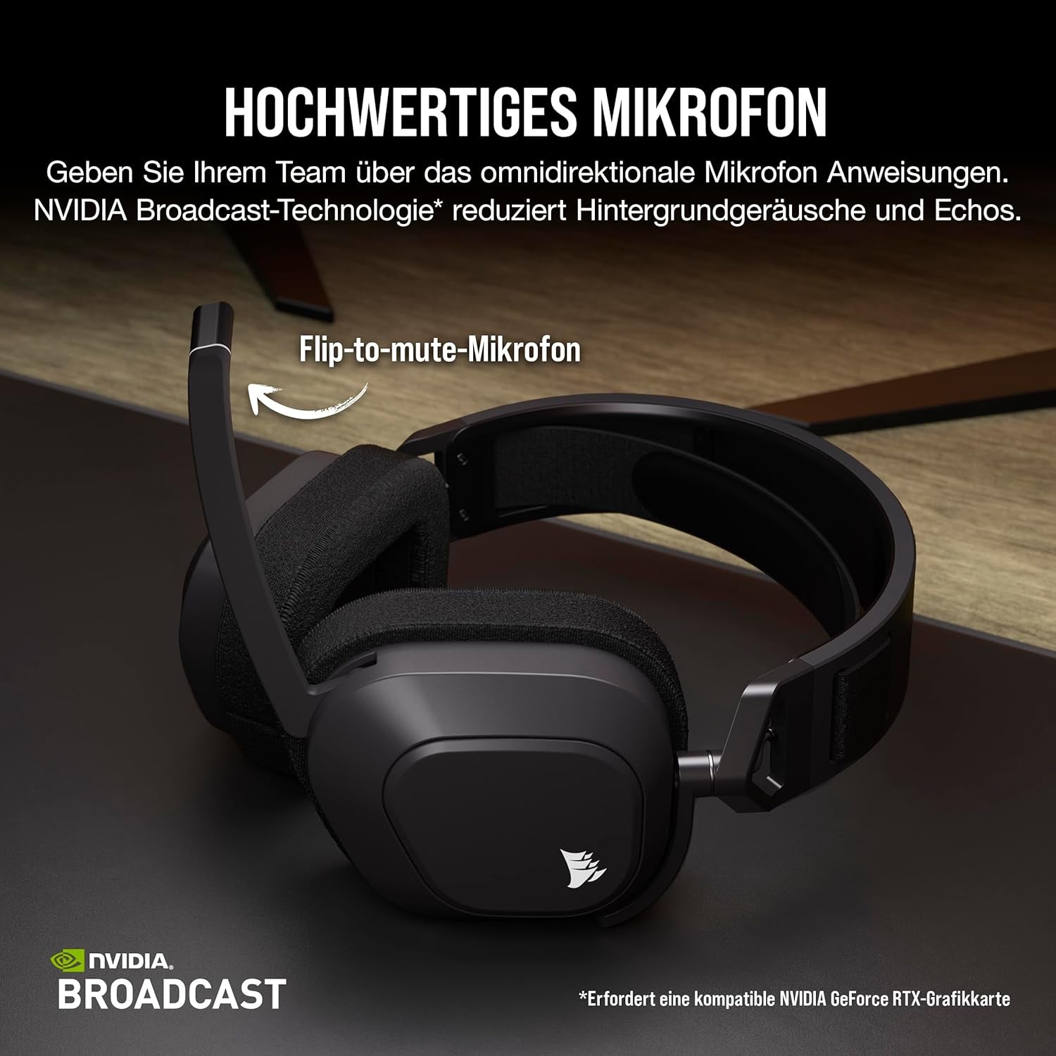 CORSAIR HS80 MAX WIRELESS Multiplattform-Gaming-Headset Mit Bluetooth – Dolby Atmos – Omnidirektionales Mikrofon – Icue-Kompatibel – PC, Mac, PS5, PS4, Switch, Mobil – Stahlgrau