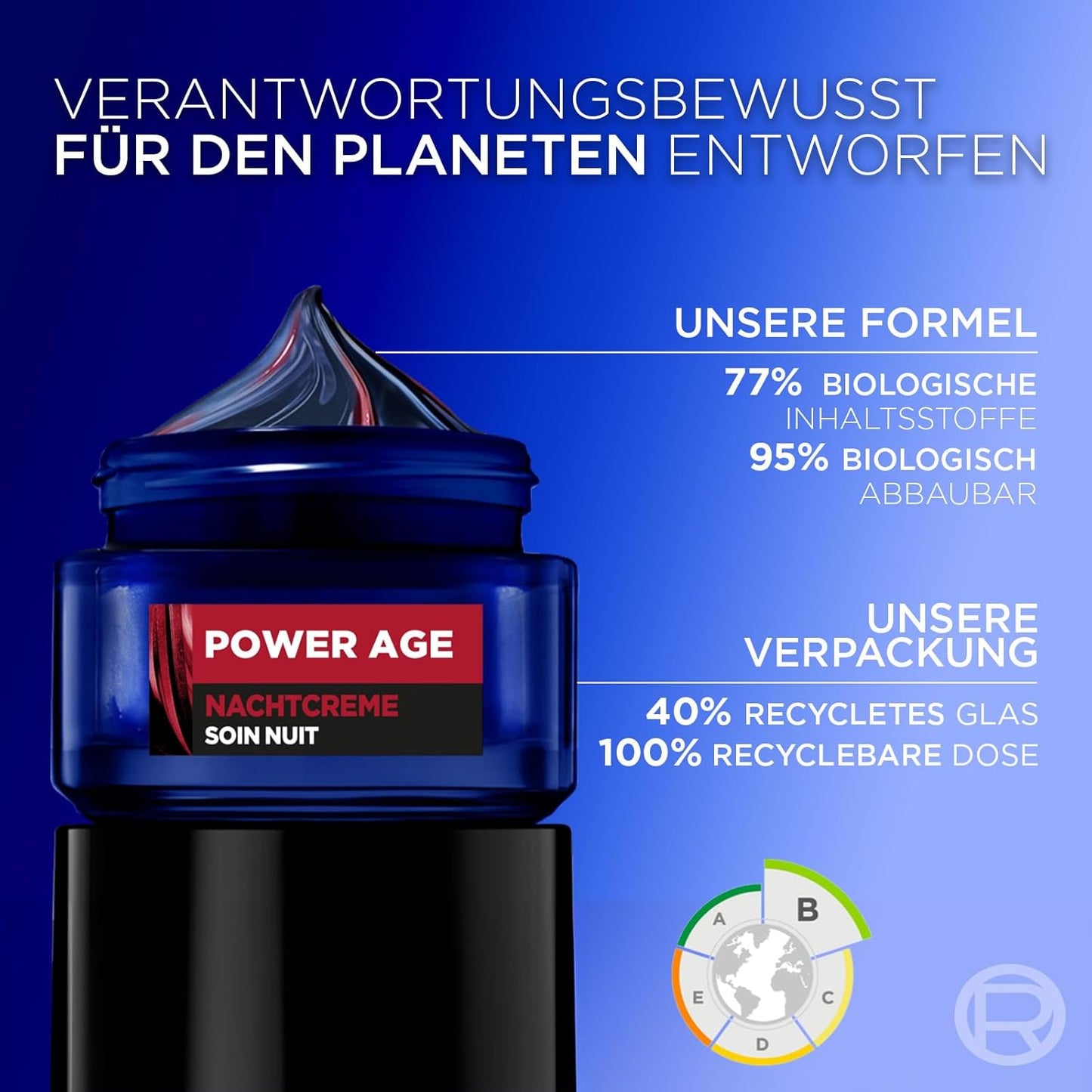 L'Oréal Men Expert Pflegeset Gegen Falten Für Männer, Geschenkset Mit Anti-Aging Tagescreme Und Nachtcreme Gegen Matte Haut, Geschenke Für Herren Mit Hyaluronsäure, Power Age, 2 X 50 Ml