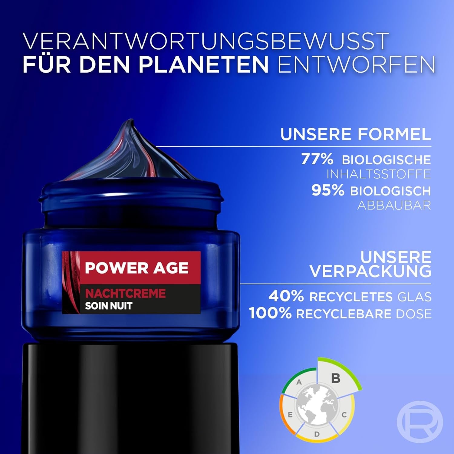 L'Oréal Men Expert Pflegeset Gegen Falten Für Männer, Geschenkset Mit Anti-Aging Tagescreme Und Nachtcreme Gegen Matte Haut, Geschenke Für Herren Mit Hyaluronsäure, Power Age, 2 X 50 Ml