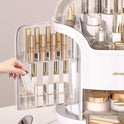 Make up Organizer Mit Schubladen Und Deckel Kosmetik Beauty Aufbewahrung Box Multifunktion Tragbare Schmuck Waschtisch Display Für Schminktisch Pinsel Skincare Haar-Accessoire Arbeitsplatte
