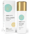 Cosphera Collagen Booster Creme 50 Ml Vegan - Mit Hyaluronsäure, Peptiden & Vitamin B3 - Gesichtscreme Gegen Falten - anti Faltencreme Gegen Tränensäcke, Augenringe Und Stirnfalten