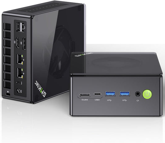 Gmktec AMD Ryzen 7 Gaming Mini PC 8845HS (8K/16T, Bis Zu 5,1 Ghz) K8 plus 32 GB DDR5 RAM 1 TB SSD, Mini Computer Oculink/Dual NIC 2,5G/Wifi 6/BT5.2/HDMI 2.1/USB4/USB3.22 + USB2.02.