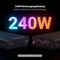 Fosi Audio V3 Mono Leistungsverstärker Für Passive Lautsprecher, Mini Monoblock Class D Verstärker Mit TPA3255, 240W Hifi Heimkino AVR Receiver, RCA/XLR Symmetrische Eingänge, 48V/10A Netzteil