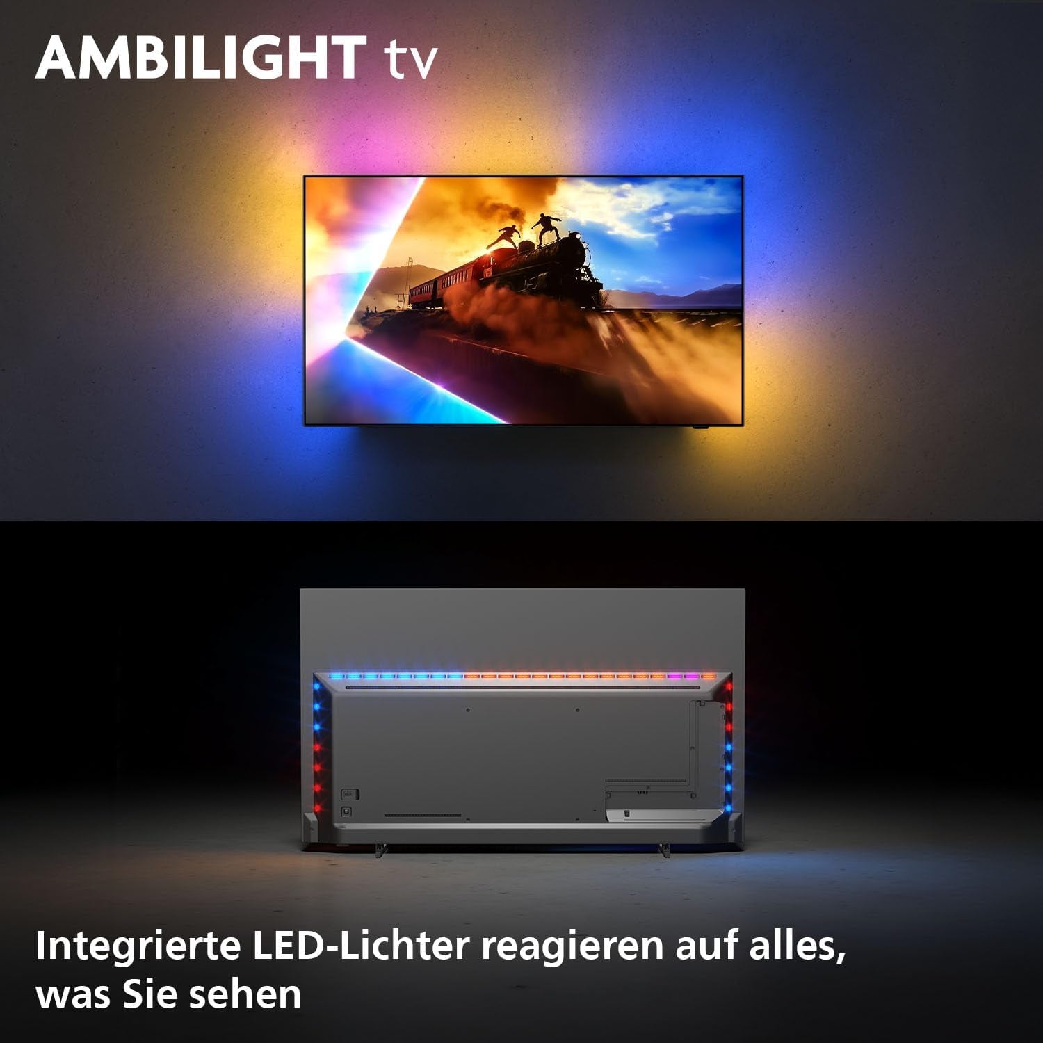 Philips Ambilight 77OLED760 4K OLED Smart TV - 77 Zoll Display Mit P5 AI Perfect Picture Engine Ultra HD, Titan OS, Dolby Vision Und Atmos Sound - Funktioniert Mit Alexa Und Google Sprachassistent