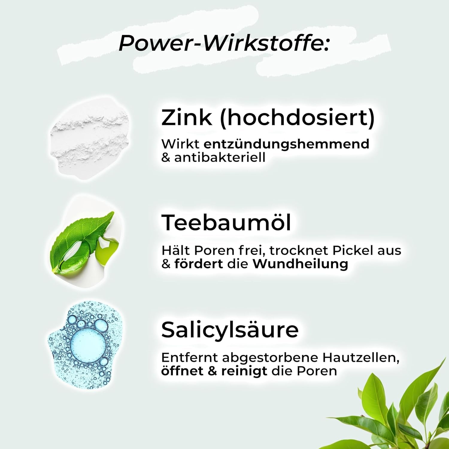 VIGOROUS® Zinksalbe Gegen Pickel 60Ml - anti Pickel Creme Auch Für Pickel Am Po Und Rücken -Mit Teebaumöl & Salicylsäure - SOS Zink Salbe Gegen Mitesser Und Unreine Haut - Zugsalbe Pickel - Akne Creme