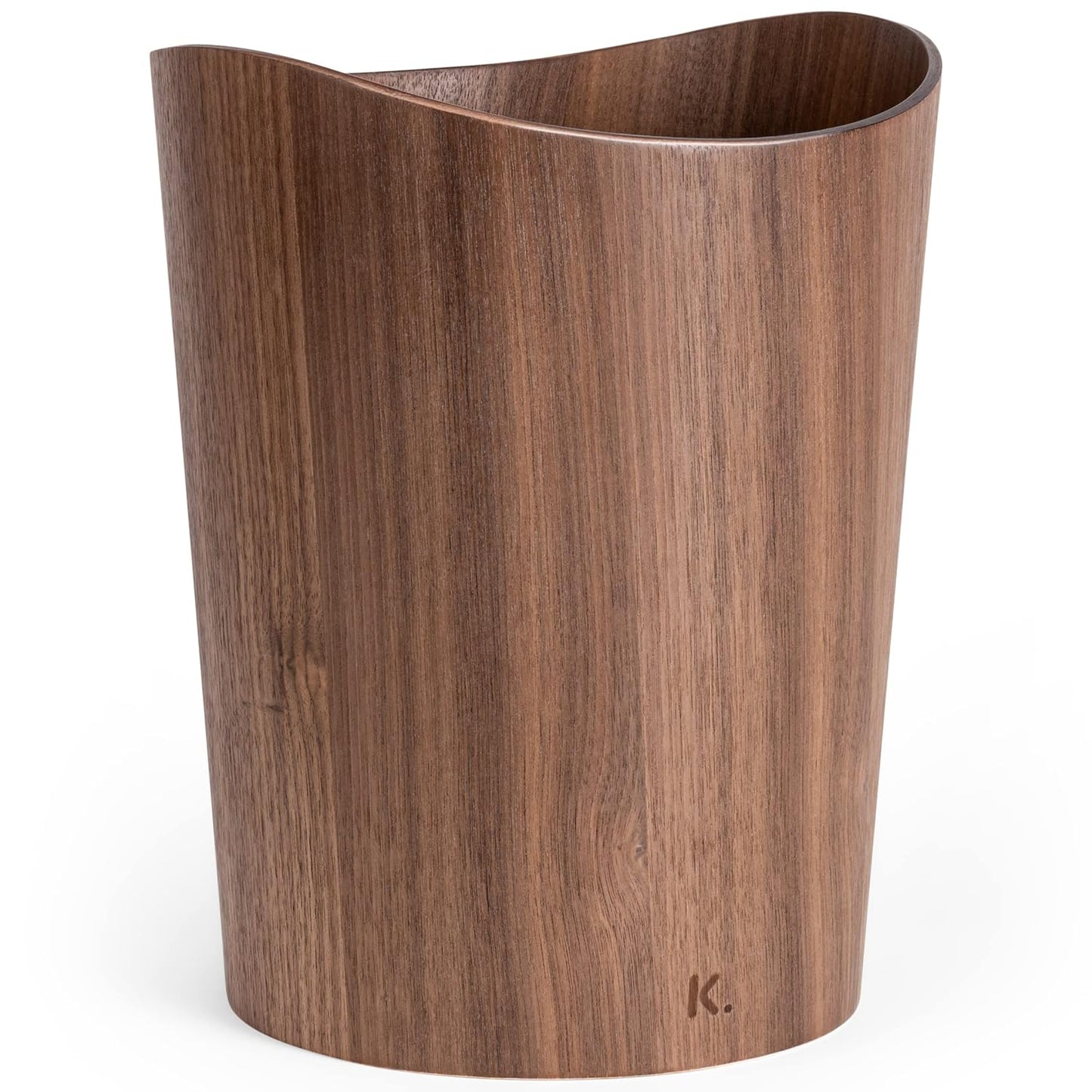 Kazai. Echtholz Papierkorb Börje | Holz Mülleimer Für Büro, Kinderzimmer, Schlafzimmer U.M. | 9 Liter | Walnuss
