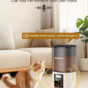 Futterautomat Katze & Hund 4L Pet Feeder Cat Mit Timer & Portionskontrolle 1-6 Mahlzeiten Pro Tag Trockenfutterspender Hunde Mit 10S Aufnahmefunktion Für Kleine/Mittlere Haustiere