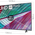 LG 75UR78006LK 190 Cm (75 Zoll) UHD Fernseher (Active HDR, 60 Hz, Smart TV) [Modelljahr 2023]