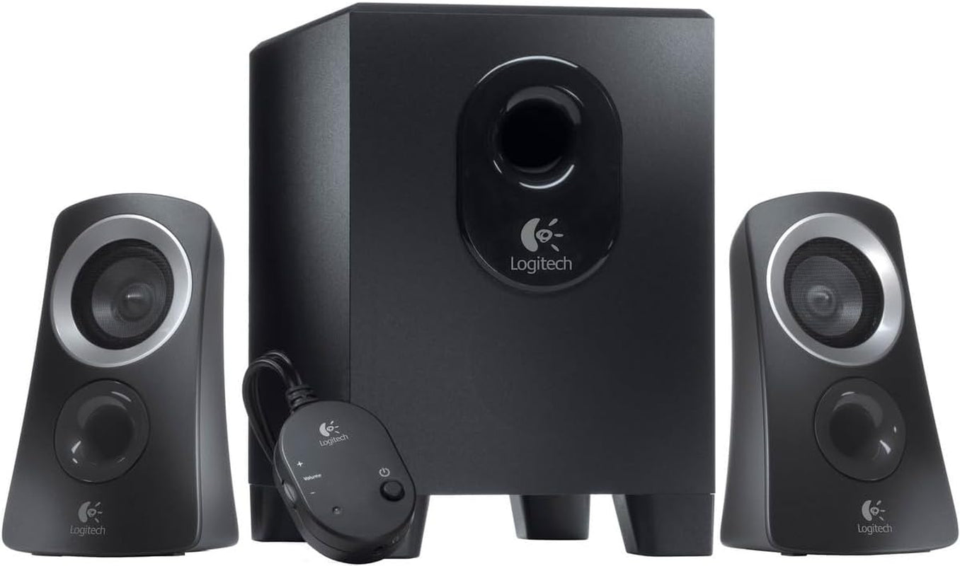 Logitech Z313 2.1 Lautsprecher-System Mit Subwoofer, 50 Watt Spitzenleistung, 3.5 Mm Eingang, Kopfhörerbuchse, Bedienelemente Am Steuergerät, EU Stecker, Pc/Tv/Tablet/Handy - Schwarz