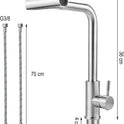 Wasserhahn Küche Ausziehbar, Hochdruck Küchenarmatur 360° Drehbar, Mischbatterie Spültischarmatur Mit Brause 4 Modus, Herausziehbarer Armatur Küche (Edelstahl)