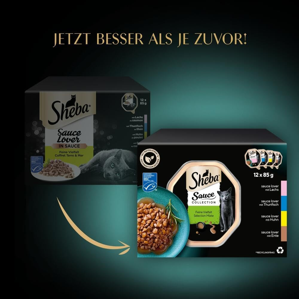 Sheba Schale Multipack Sauce Collection Feine Vielfalt MSC 4X12X85G