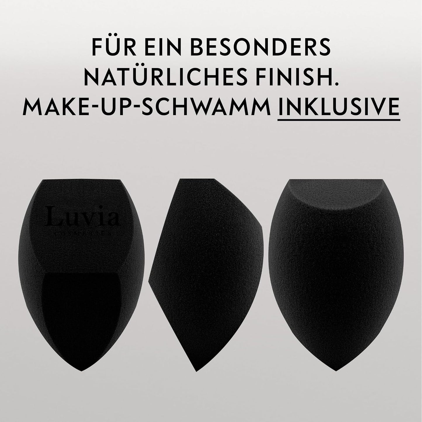 Make-Up Pinselset 15-Teilig Vegan | 12 Profi Schminkpinsel | Inkl. Blender, Reinigungsmatte & Pinselaufbewahrung Aus Veganem Leder | Prime Vegan Black | Schwarz | Luvia