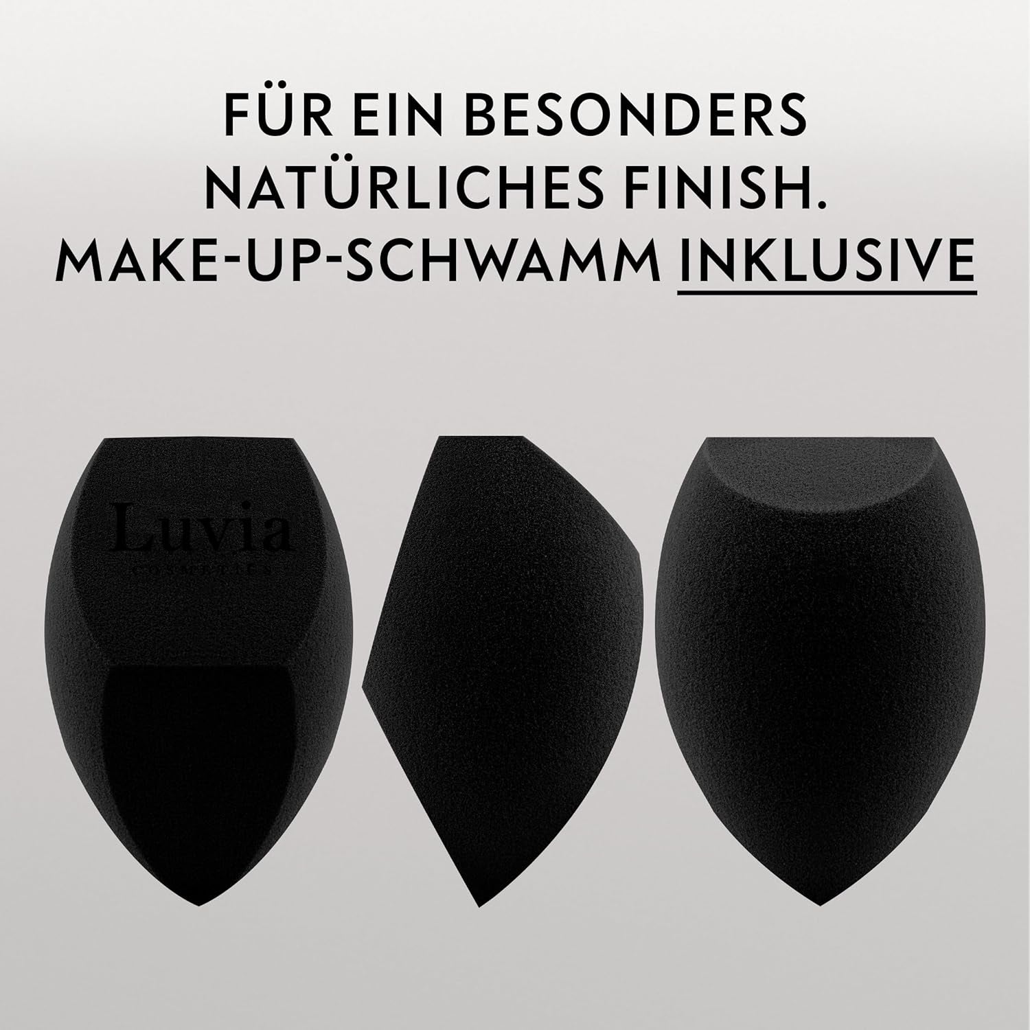 Make-Up Pinselset 15-Teilig Vegan | 12 Profi Schminkpinsel | Inkl. Blender, Reinigungsmatte & Pinselaufbewahrung Aus Veganem Leder | Prime Vegan Black | Schwarz | Luvia