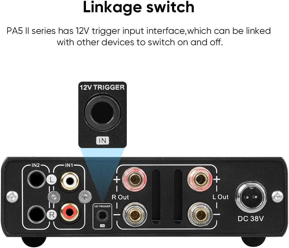 Topping PA5 II Hifi-Leistungsverstärker 100W X 100W Full Balanced Amplifiers TRS/RCA Input Desktop Home Audio Class D Amp (Schwarz)