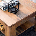 Trendteam Smart Living - Indy - Couchtisch - Alteiche - Sofatisch Mit Zusätzlicher Großer Ablagefläche - (Bxhxt) 110 X 47 X 65 Cm - Wohnzimmertisch in Rustikaler Optik