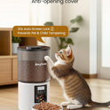 Futterautomat Katze & Hund 4L Pet Feeder Cat Mit Timer & Portionskontrolle 1-6 Mahlzeiten Pro Tag Trockenfutterspender Hunde Mit 10S Aufnahmefunktion Für Kleine/Mittlere Haustiere