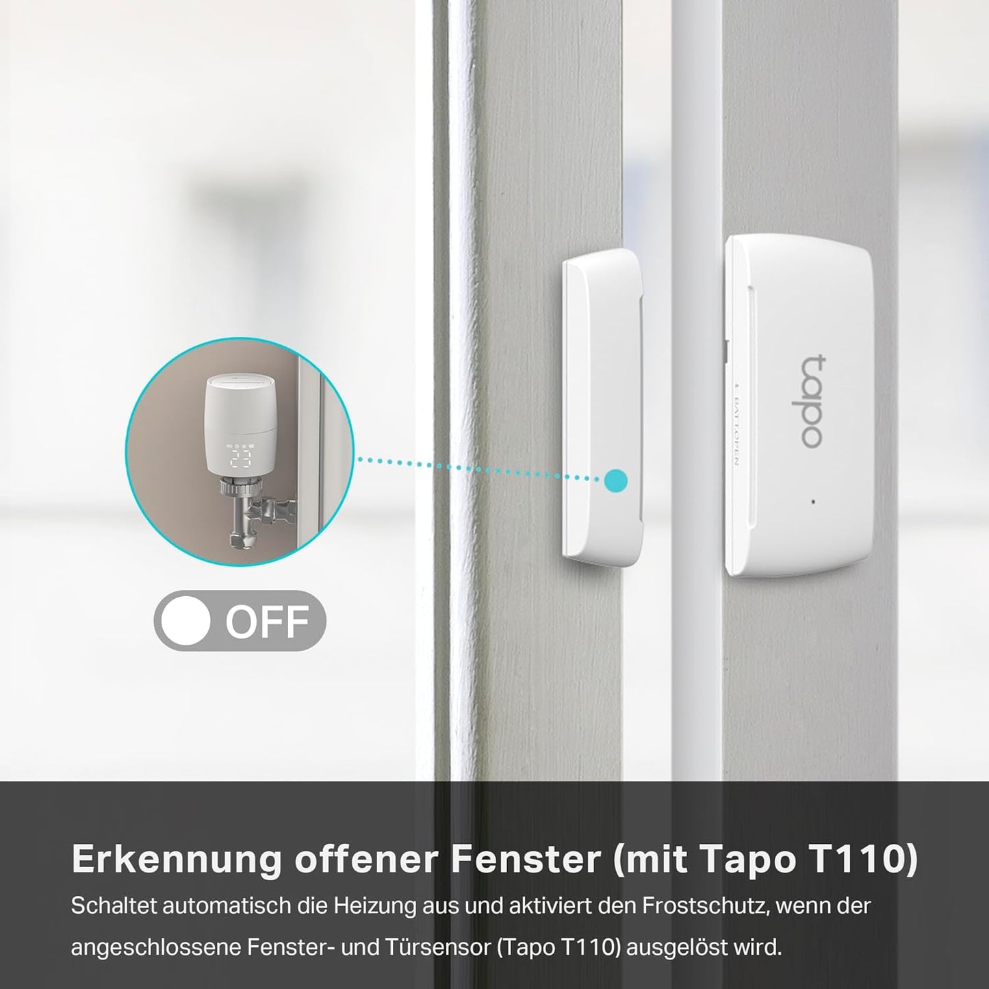 Tp-Link Smartes Heizkörperthermostat - Erweiterungseinheit, Benötigt Kasa Hub, Heizungssteuerung (Kasa App, Zeitpläne, Geofencing, Fensteröffnungserkennung), Matter, Alexa, Apple Home