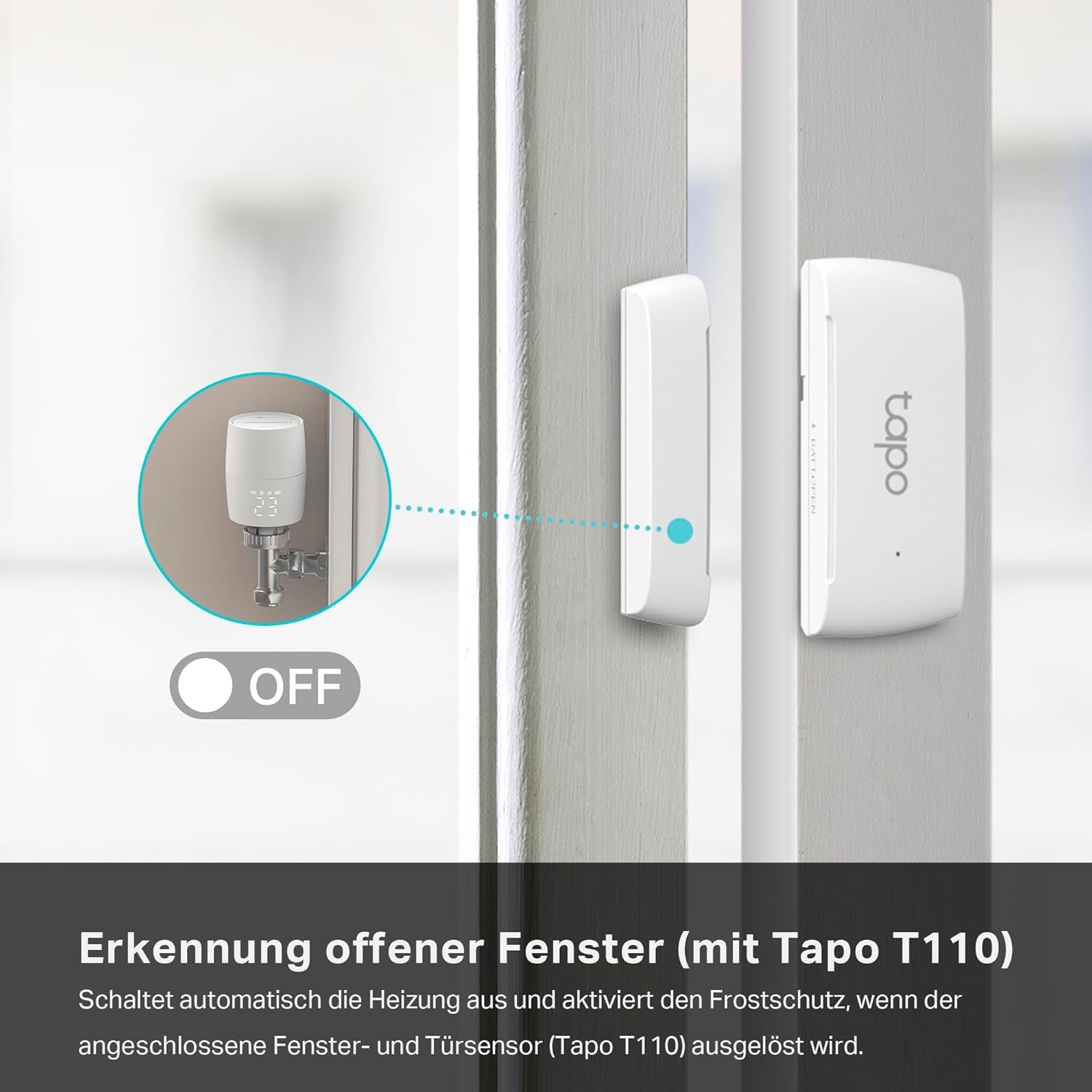 Tp-Link Smartes Heizkörperthermostat - Erweiterungseinheit, Benötigt Kasa Hub, Heizungssteuerung (Kasa App, Zeitpläne, Geofencing, Fensteröffnungserkennung), Matter, Alexa, Apple Home