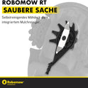 ROBOMOW RT300 Robotermäher/Rasenroboter Für Flächen Bis 300 Qm | 4,3 Ah; 18Cm Schnittbreite; Einfache Installation, Selbstreinigend Und Inkl. Schwimmendem Mähdeck, Mulchreiniger
