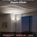 Govee Stehlampe Wohnzimmer Deckenfluter Wellenbeleuchtung RGBICWW, Dreizonenbeleuchtung Stehlampe, 80+ Szenenmodi, 2700-6500K, 1000LM, Kompatibel Mit Matter Und Alexa, Für Wohnzimmer, Schlafzimmer
