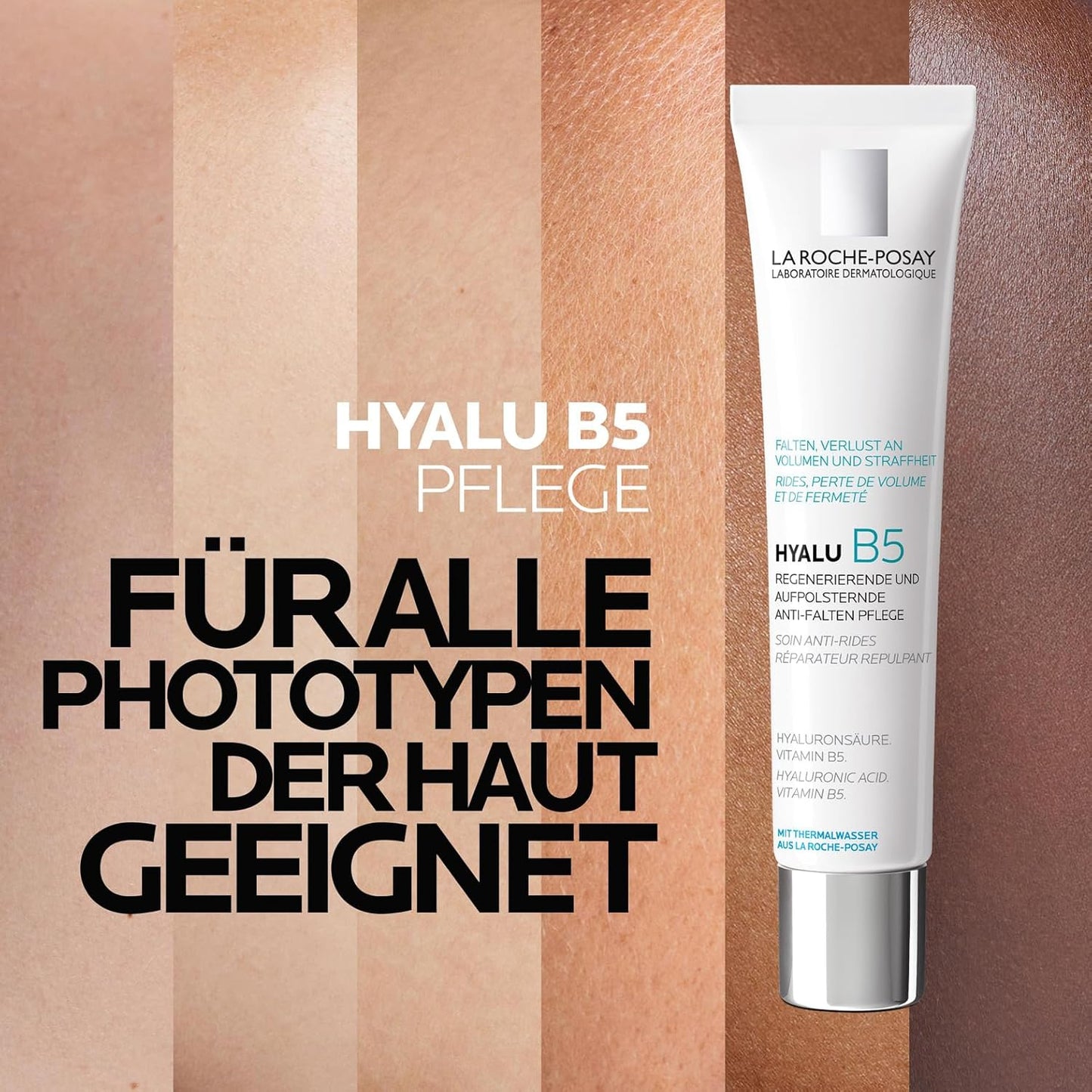 La Roche Posay Anti-Aging-Creme, Für Empfindliche Haut, Regenerierend Und Aufpolsternd, Mit Kurz- Und Langkettigem Hyaluron Und Vitamin B5, Hyalu B5 Pflege, 40 Ml